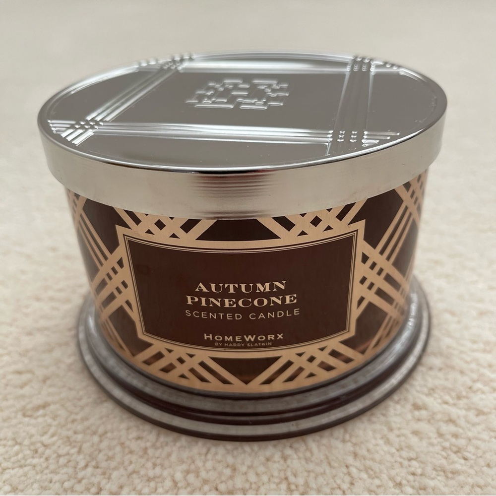 HomeWorx Candle 4 Wick Autumn Pinecone by Slatkin & Co. 18-oz